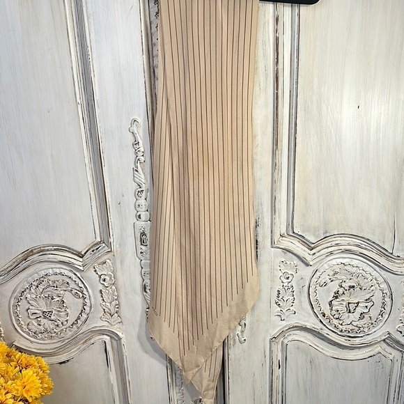 Echo Elegant Beige Striped Scarf - Picture 4 of 5